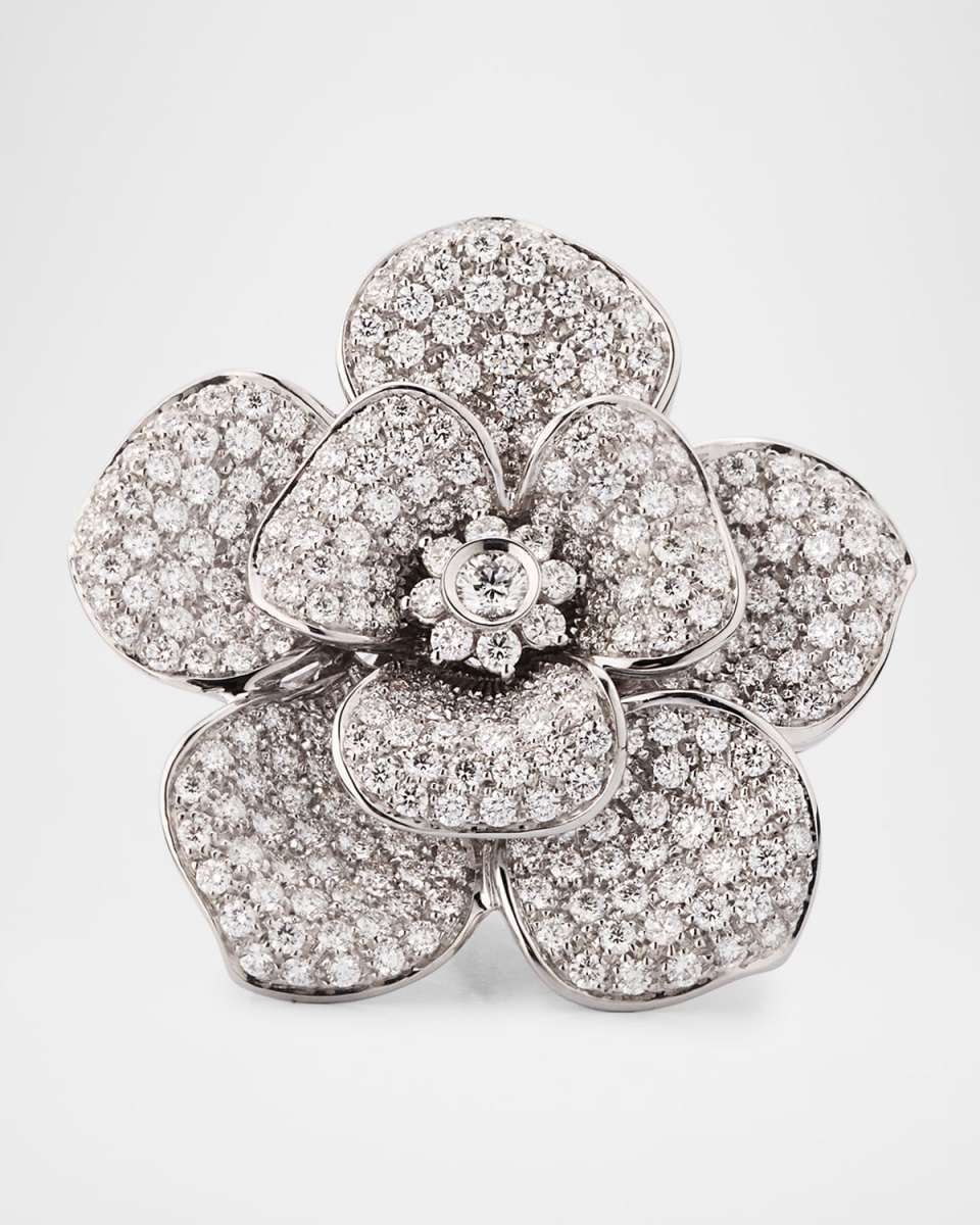 Flora 18K White Gold Diamond Ring